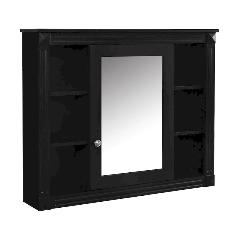 36in Bathroom Vanity with Top Sink, 2 Soft-Close Doors, 2 Drawers and Mirror Cabinet