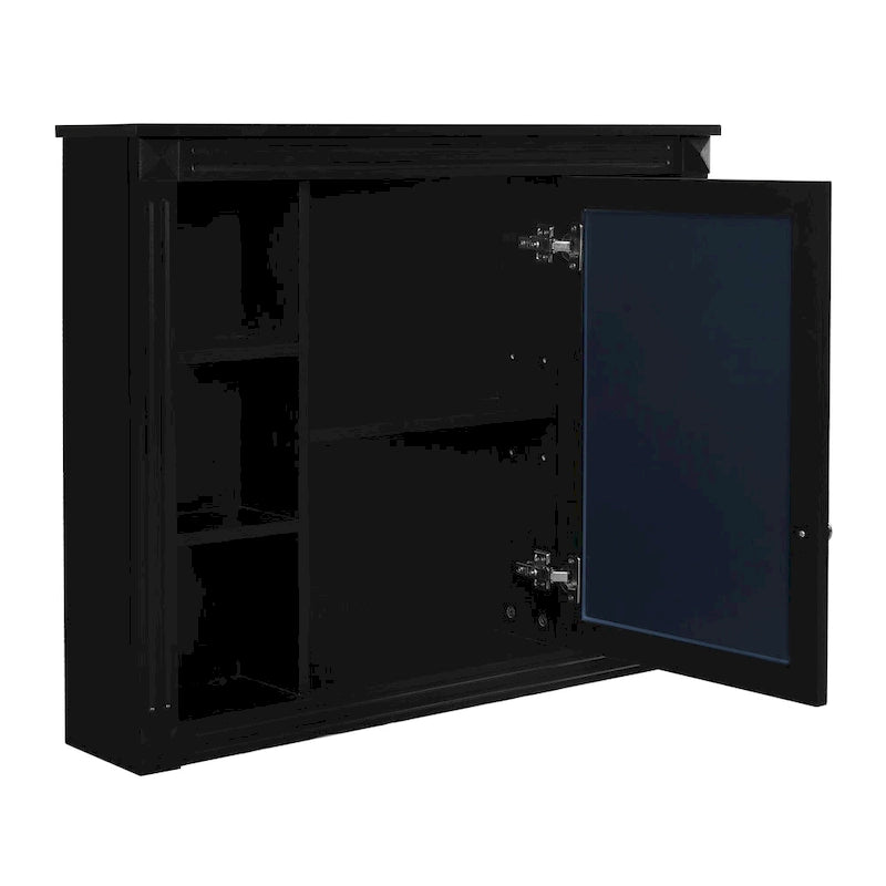 36in Bathroom Vanity with Top Sink, 2 Soft-Close Doors, 2 Drawers and Mirror Cabinet