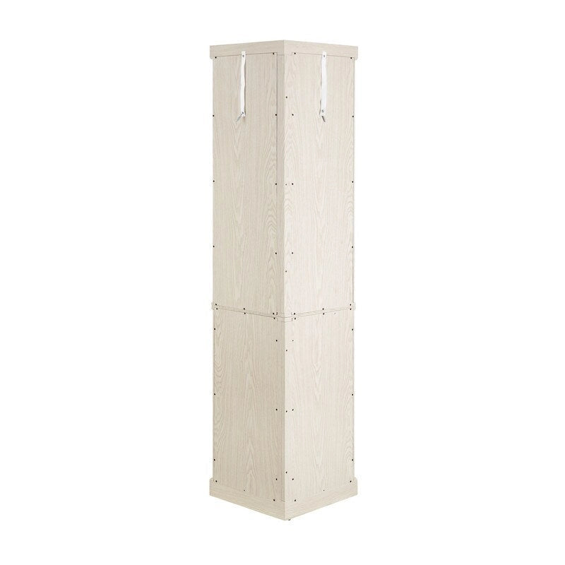 Corner Curio Cabinet with Built-In Lights, Glass Doors and Adjustable Shelves