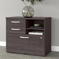 Büro-Aufbewahrungsschrank mit Aktenschublade, 2 Schubladen und offenen Regalböden - 30W x 17D x 26H
