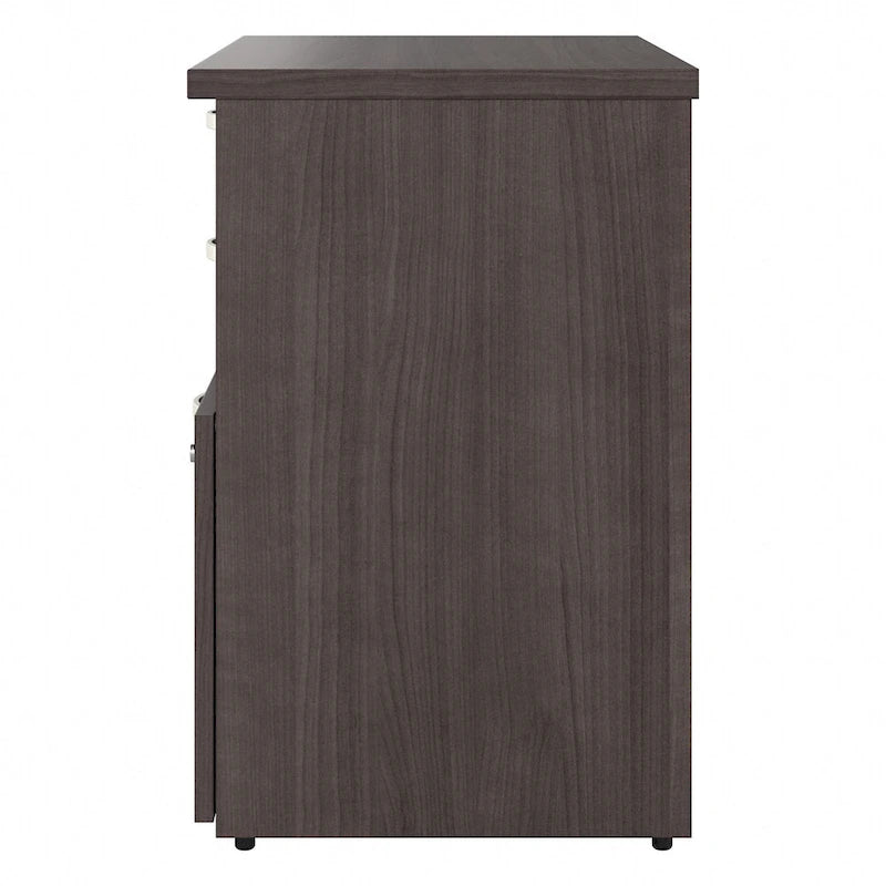 Büro-Aufbewahrungsschrank mit Aktenschublade, 2 Schubladen und offenen Regalböden - 30W x 17D x 26H
