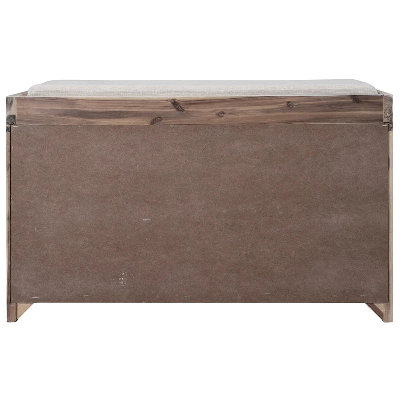 Storage Bench with Removable Basket, 2 Drawers and Cushioned Seat