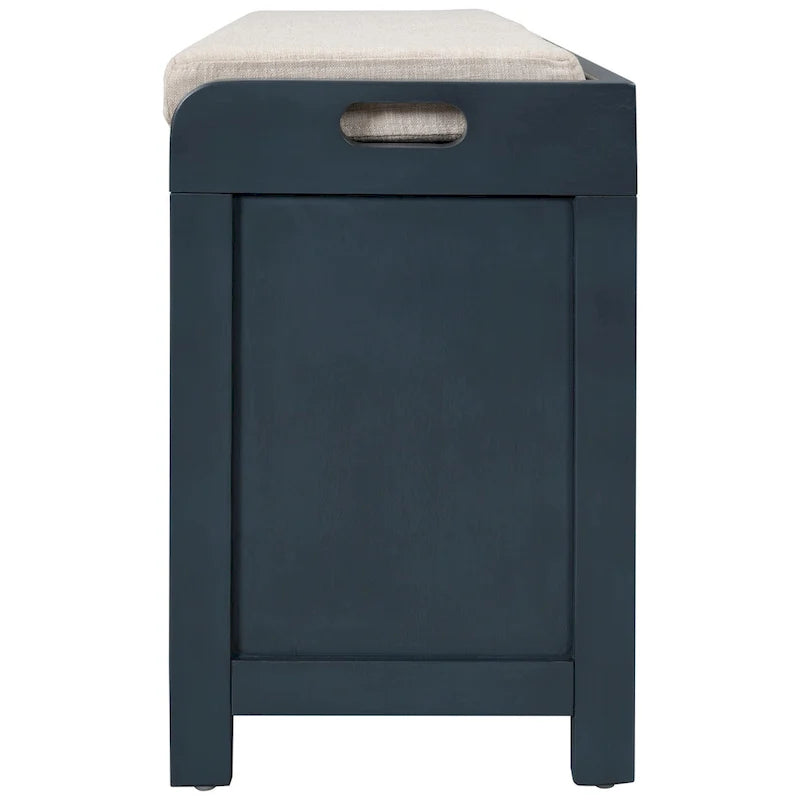 Storage Bench with Removable Basket, 2 Drawers and Cushioned Seat