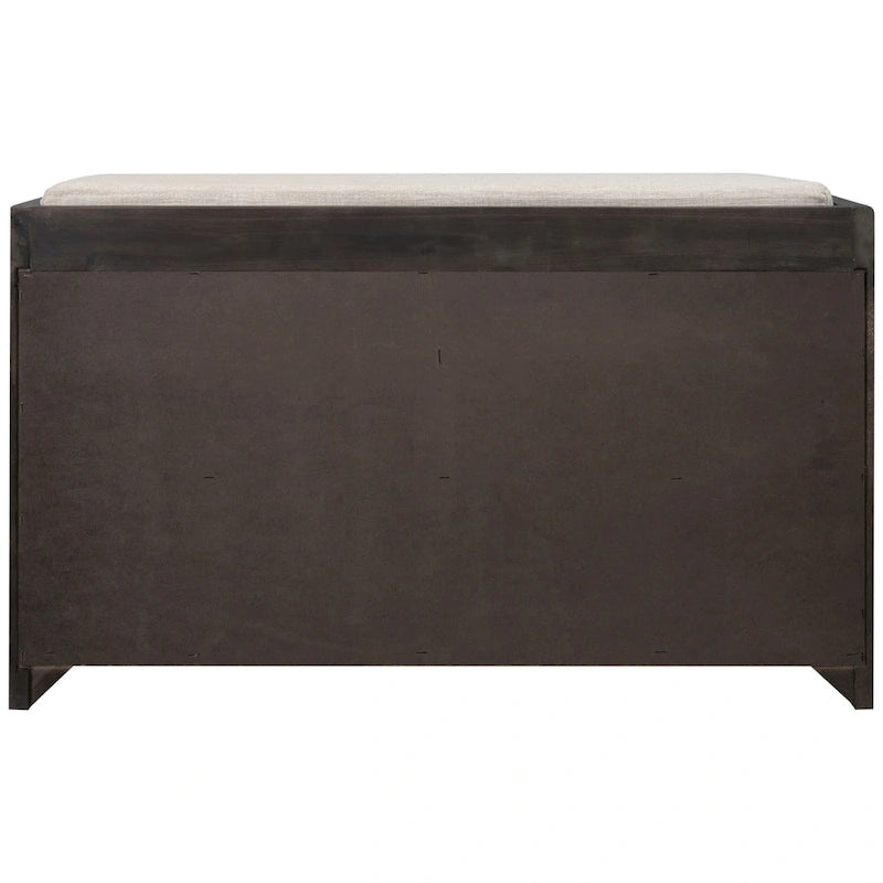 Storage Bench with Removable Basket, 2 Drawers and Cushioned Seat