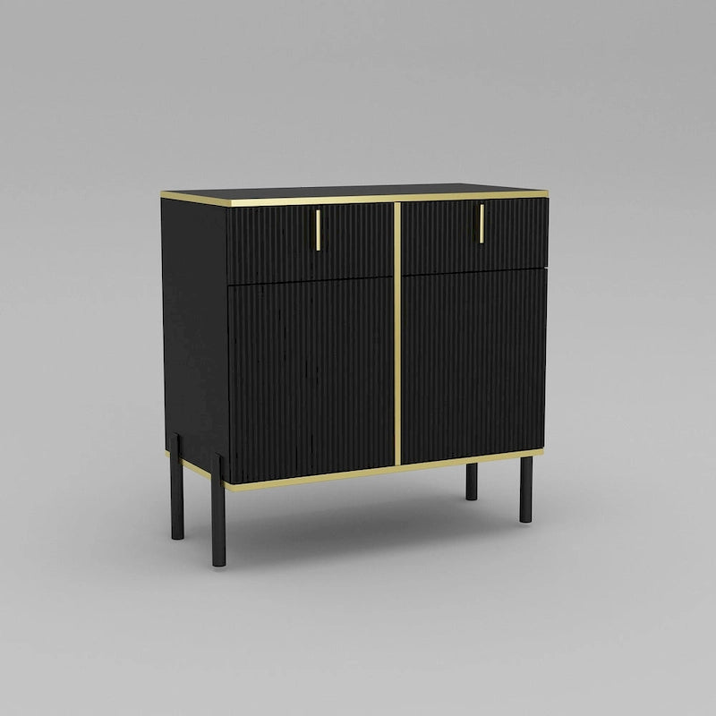 Kitchen Sideboard Accent Storage Cabinet with 2 Drawers and 3 Cabinets