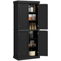 72.5-inch Tall Kitchen Pantry Cabinet with 4 Doors and Adjustable Shelves