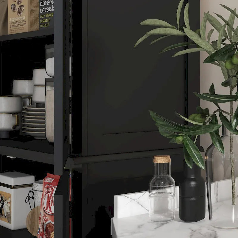 72.5-inch Tall Kitchen Pantry Cabinet with 4 Doors and Adjustable Shelves