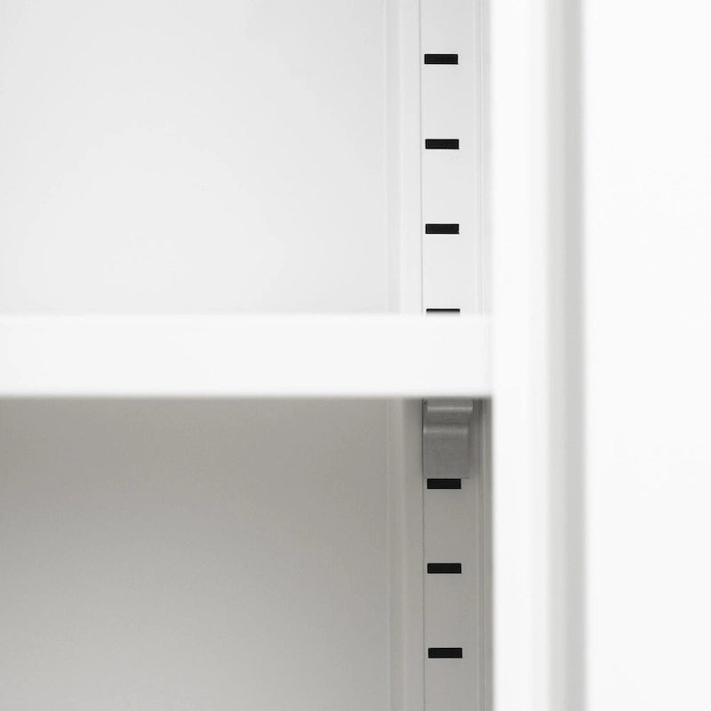Minimalist 2-Door Storage Cabinet with Adjustable Shelves and Metal Legs