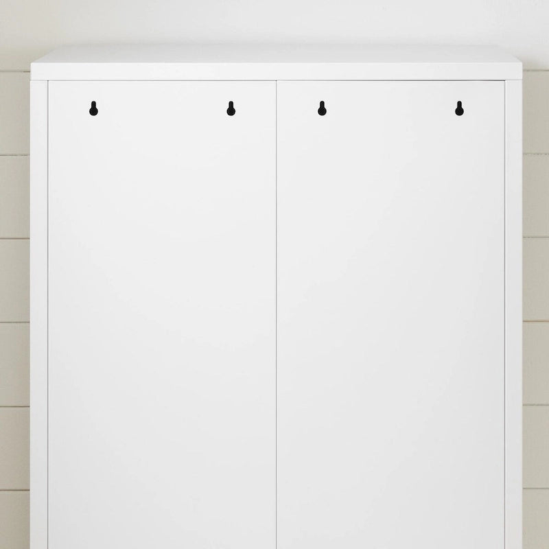 Minimalist 2-Door Storage Cabinet with Adjustable Shelves and Metal Legs