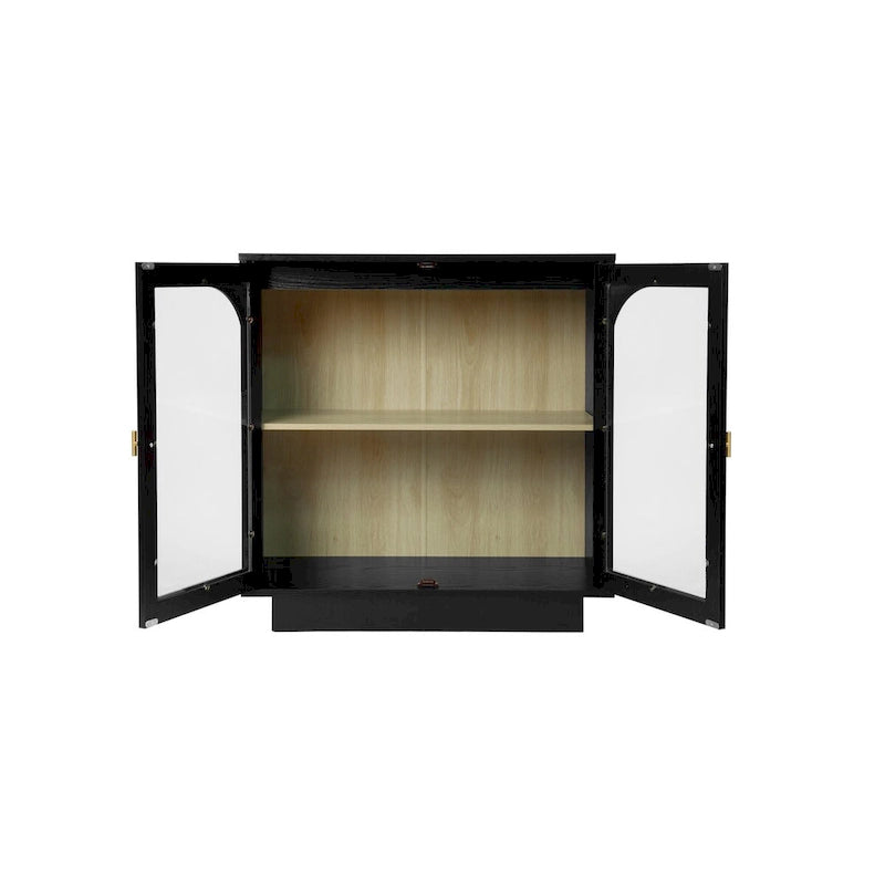 2 Storage Cabinet with Glass Door for Living Room,Dining Room,Study