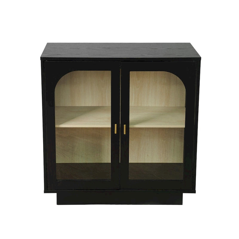 2 Storage Cabinet with Glass Door for Living Room,Dining Room,Study