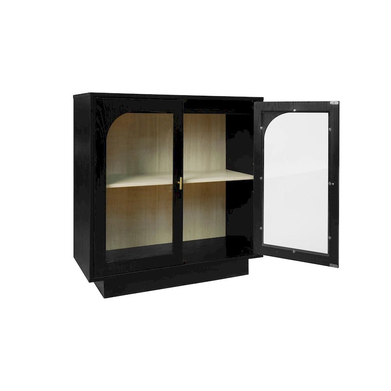 2 Storage Cabinet with Glass Door for Living Room,Dining Room,Study