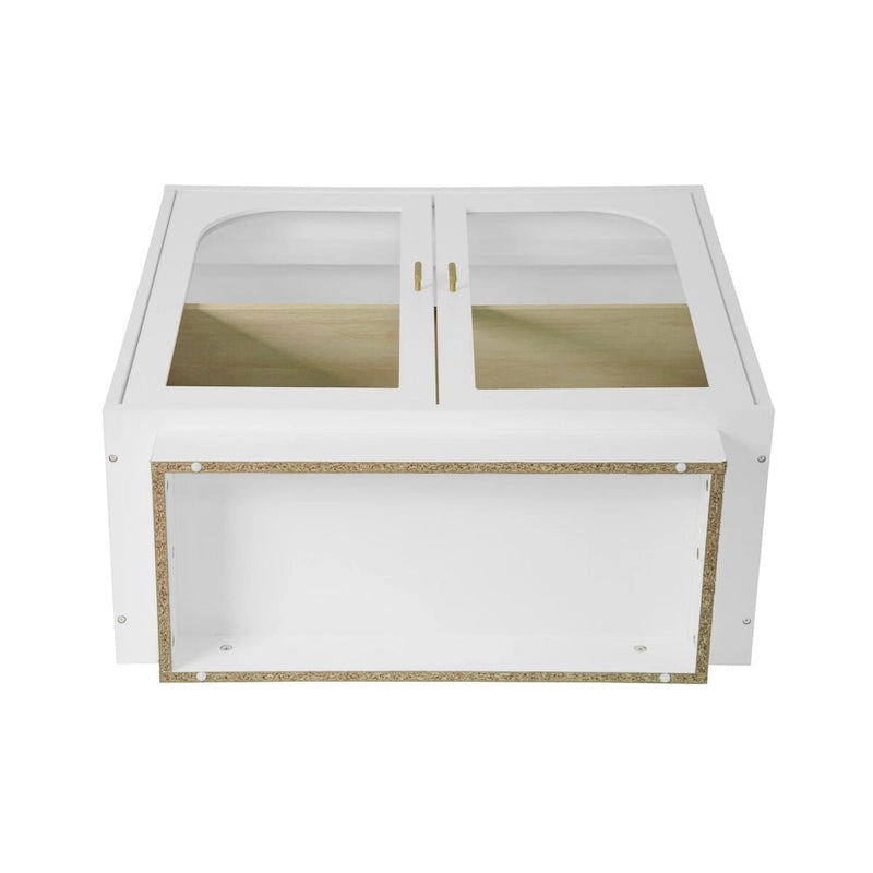 2 Storage Cabinet with Glass Door for Living Room,Dining Room,Study