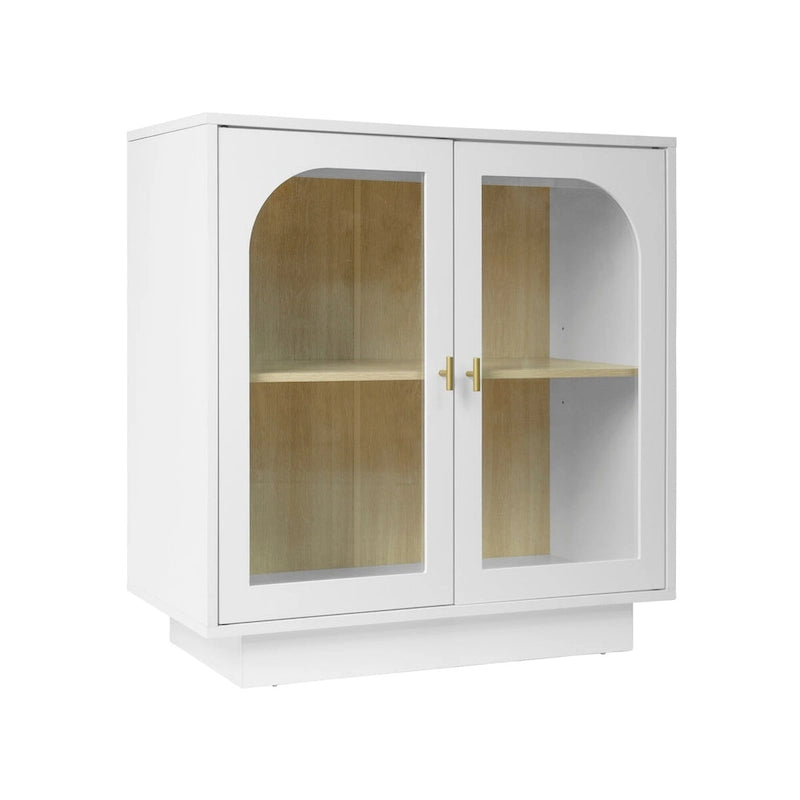 2 Storage Cabinet with Glass Door for Living Room,Dining Room,Study
