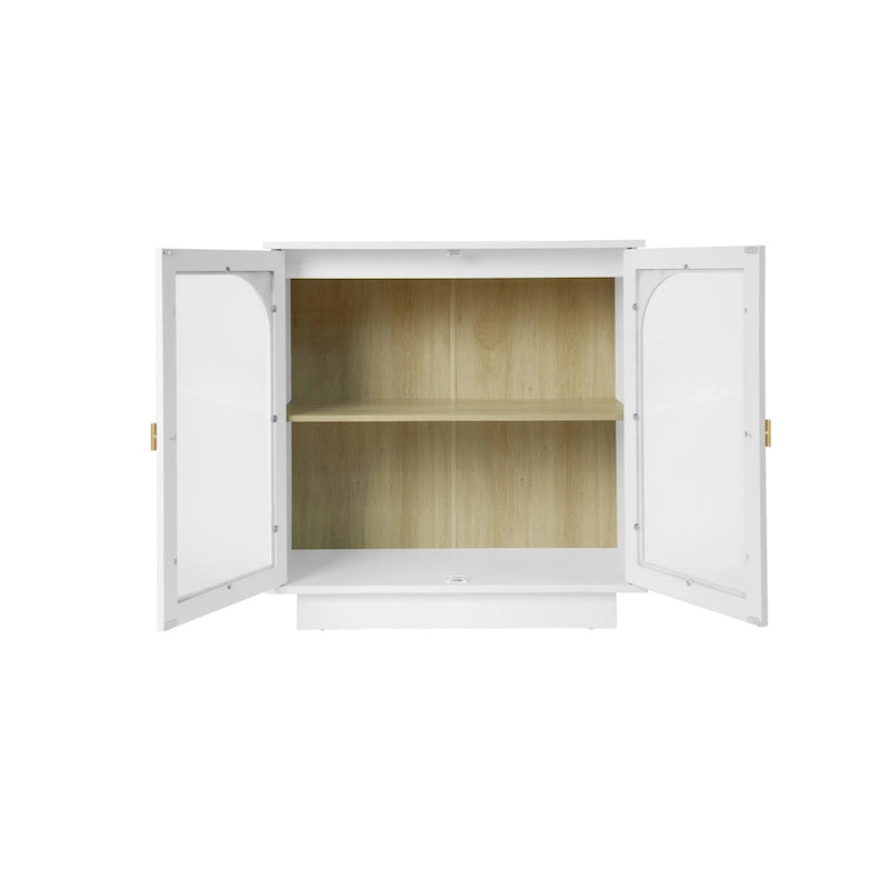 2 Storage Cabinet with Glass Door for Living Room,Dining Room,Study