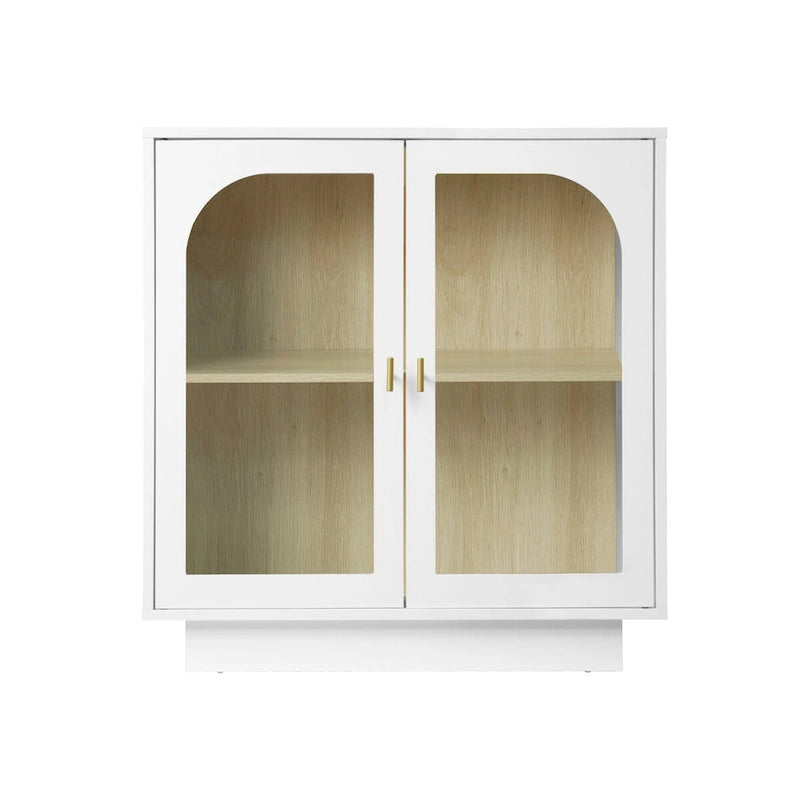 2 Storage Cabinet with Glass Door for Living Room,Dining Room,Study