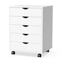 5-Drawer Mobile Storage Cabinet with Wheels and Locking Brakes