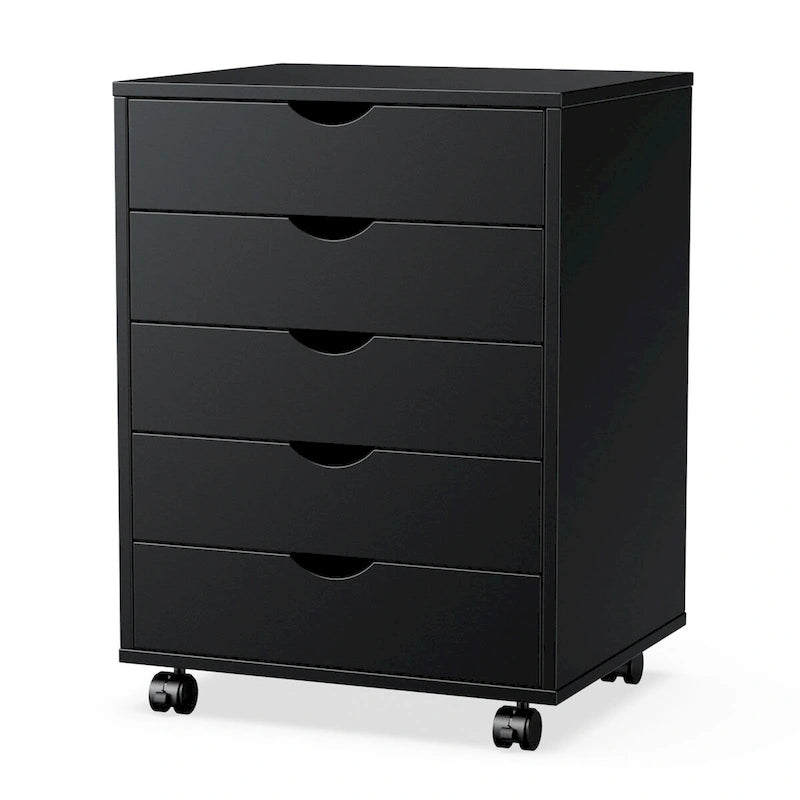 5-Drawer Mobile Storage Cabinet with Wheels and Locking Brakes
