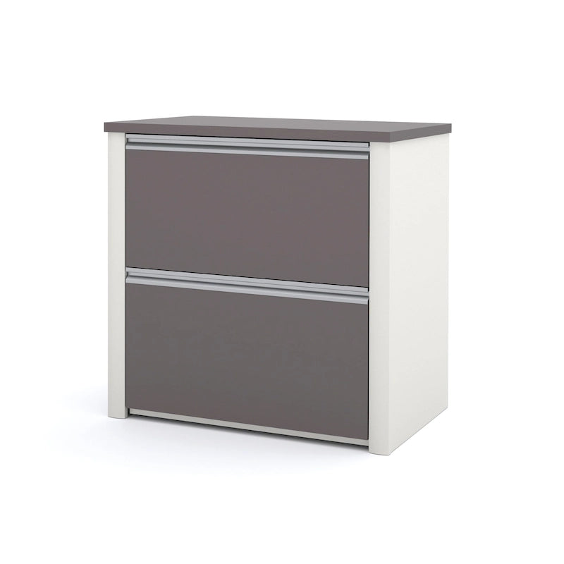 31W 2-Drawer Lateral File Cabinet with Ball-Bearing Slides and Leg Levelers