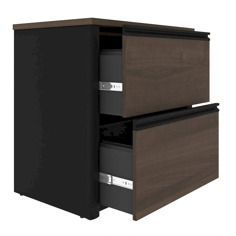 31W 2-Drawer Lateral File Cabinet with Ball-Bearing Slides and Leg Levelers