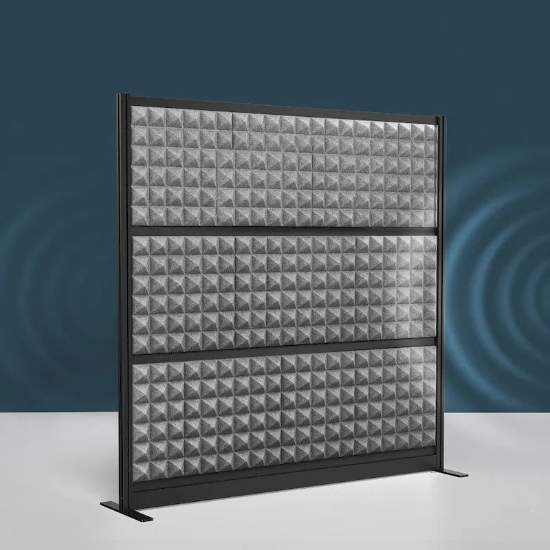 Modular Office Privacy Wall Divider with Sound Absorption Panels - 70W x 70H
