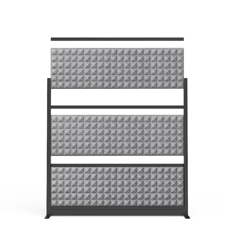 Modular Office Privacy Wall Divider with Sound Absorption Panels - 70W x 70H