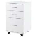 3-Drawer Mobile File Cabinet with Rolling Wheels - Fits Under Desk, Home Office