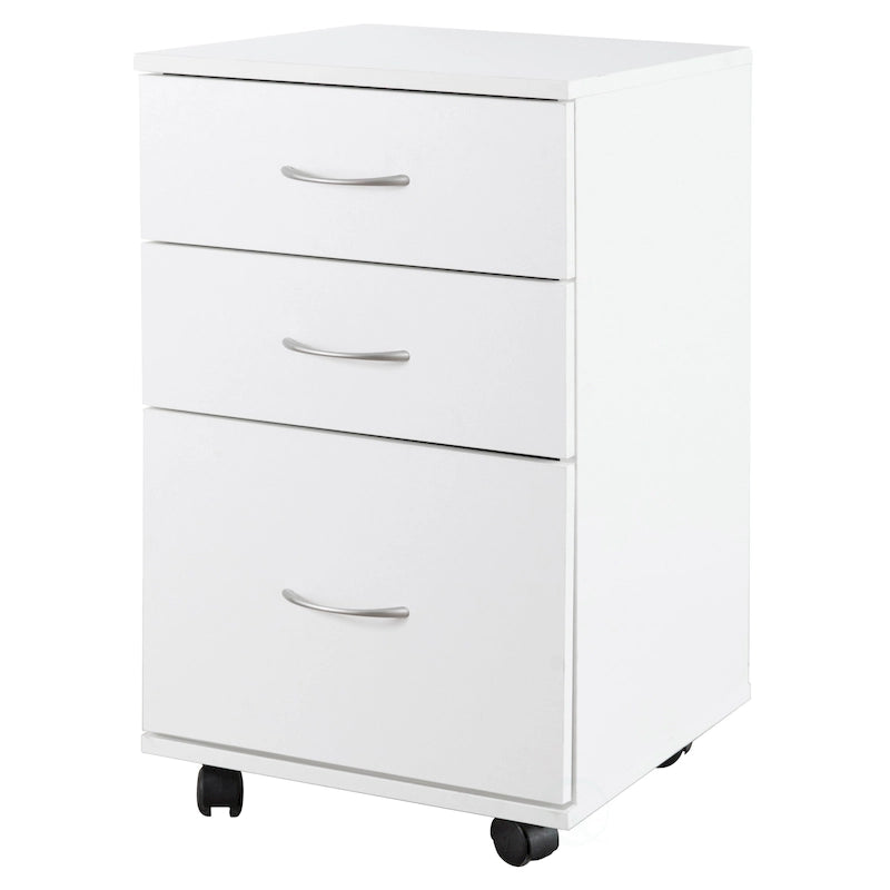3-Drawer Mobile File Cabinet with Rolling Wheels - Fits Under Desk, Home Office