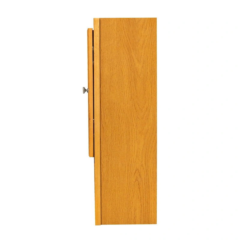 Raised Panel Bathroom Wall Cabinet with 2 Doors and Interior Shelf
