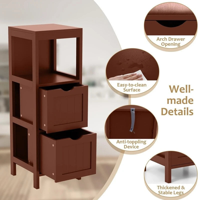 Freestanding Bathroom Storage Cabinet with Drawers