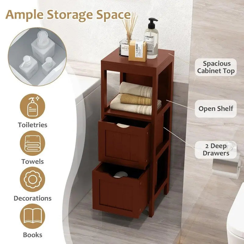Freestanding Bathroom Storage Cabinet with Drawers