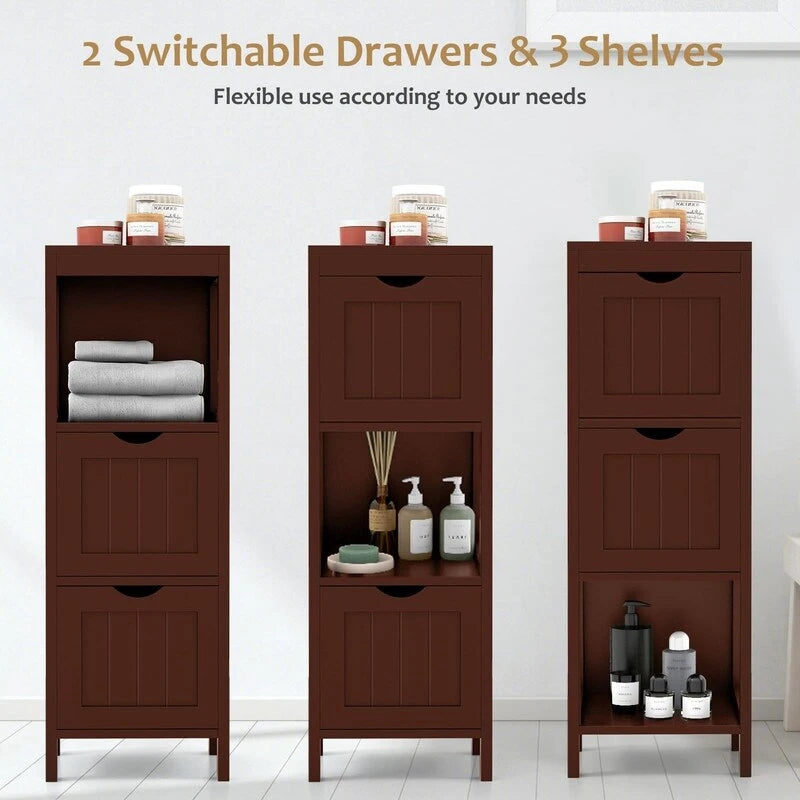 Freestanding Bathroom Storage Cabinet with Drawers