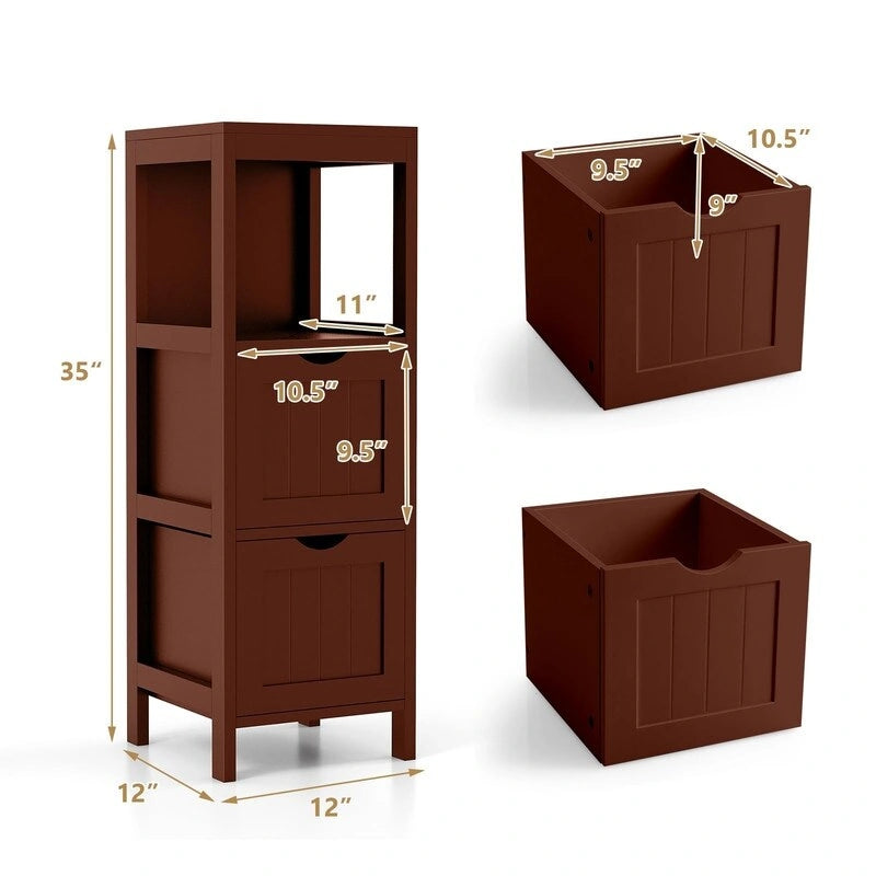 Freestanding Bathroom Storage Cabinet with Drawers