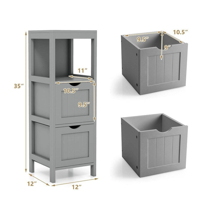 Freestanding Bathroom Storage Cabinet with Drawers