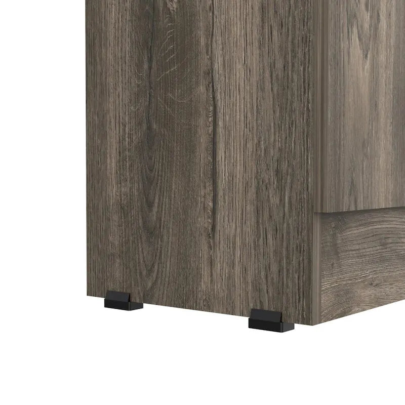 Freestanding Storage Cabinet with Double Doors and 5 Interior Shelves - 23.6Wx71.1H