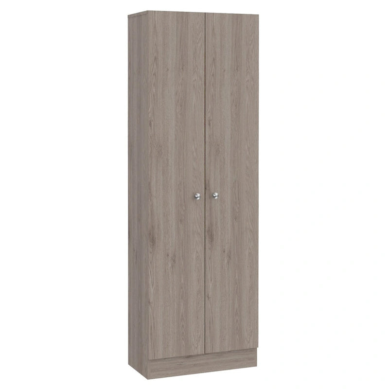 Freestanding Storage Cabinet with Double Doors and 5 Interior Shelves - 23.6Wx71.1H