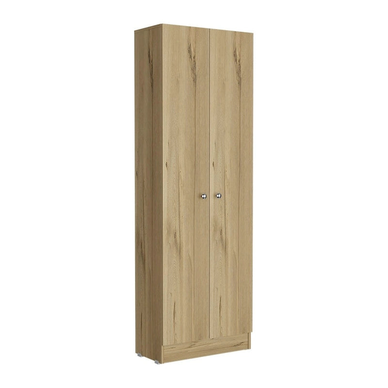 Freestanding Storage Cabinet with Double Doors and 5 Interior Shelves - 23.6Wx71.1H