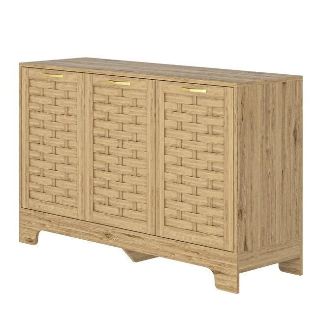 3-Door Storage Cabinet Buffet Sideboard with Adjustable Shelf