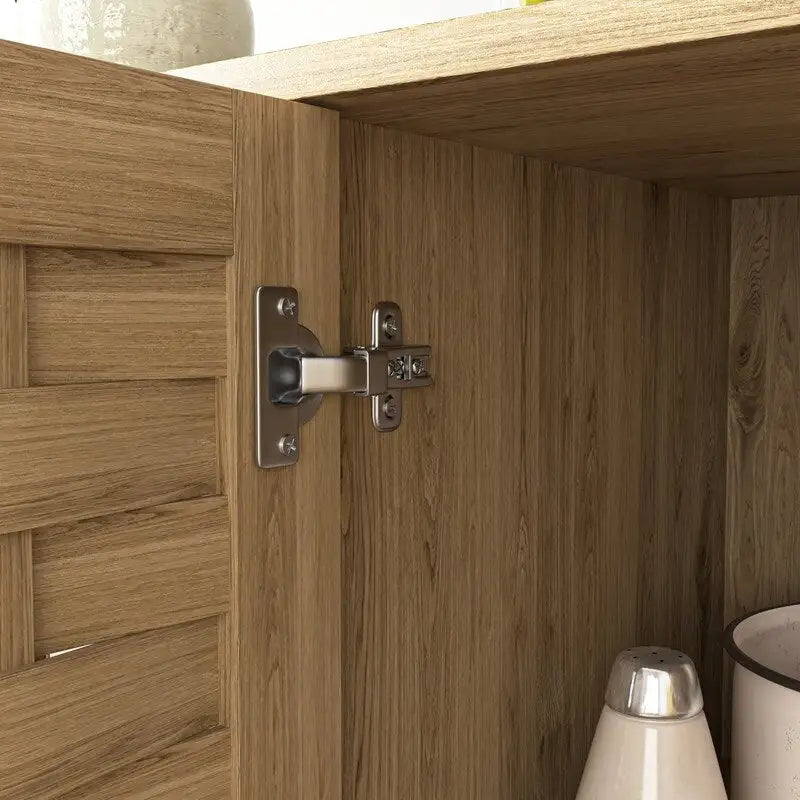 3-Door Storage Cabinet Buffet Sideboard with Adjustable Shelf