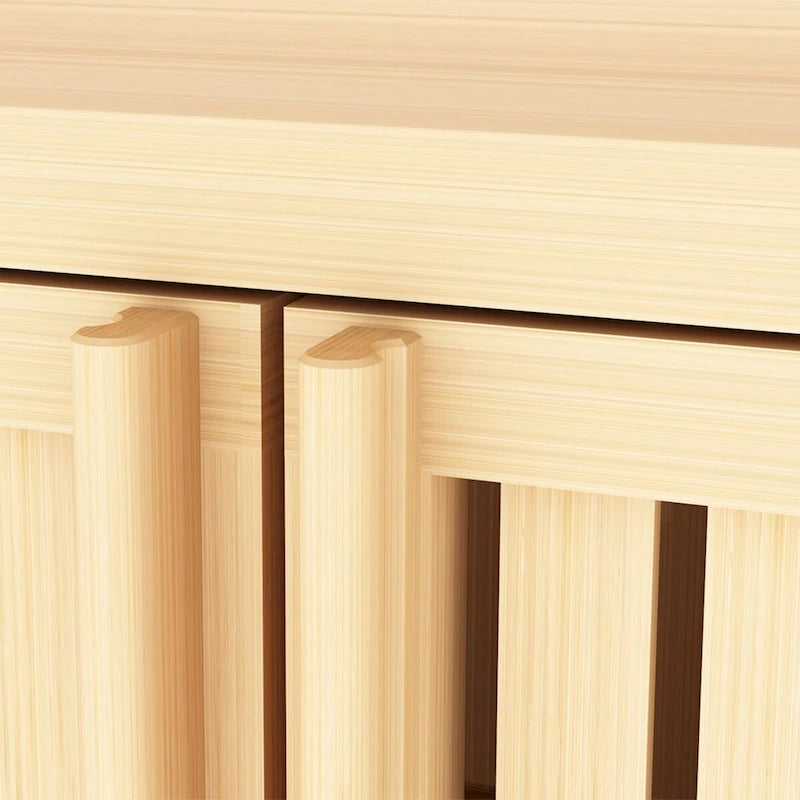 32 Tall Wood 2-door Bathroom Cabinet in Neutral with Interior Shelf