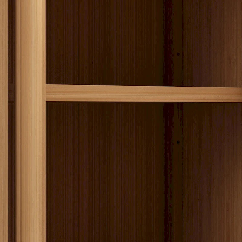 32 Tall Wood 2-door Bathroom Cabinet in Neutral with Interior Shelf