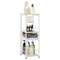 Freestanding Bathroom Shelf with Drawer and Toilet Paper Holder - Rustic Style