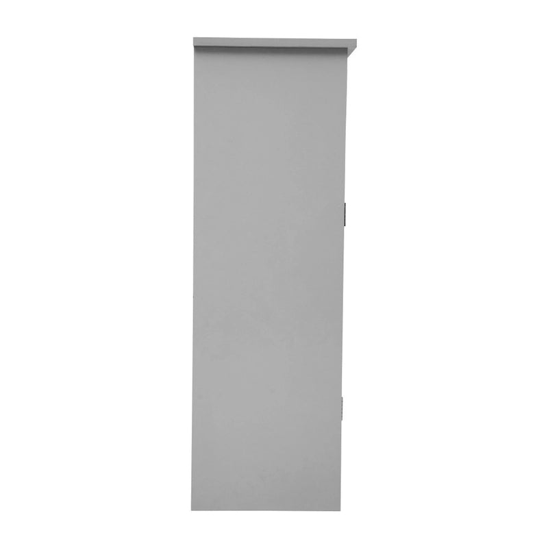 Freestanding Bathroom Storage Cabinet with Open Shelf and Single Door - White
